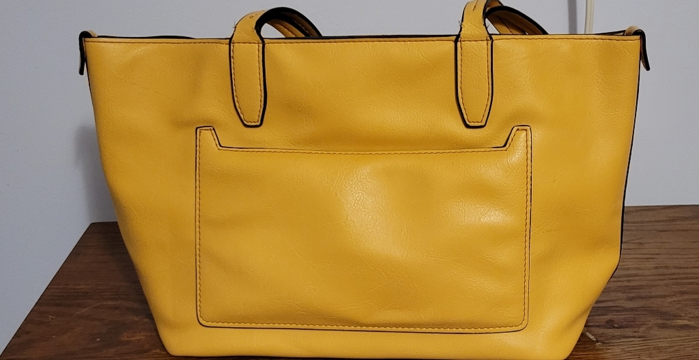 Yellow bucket type bag